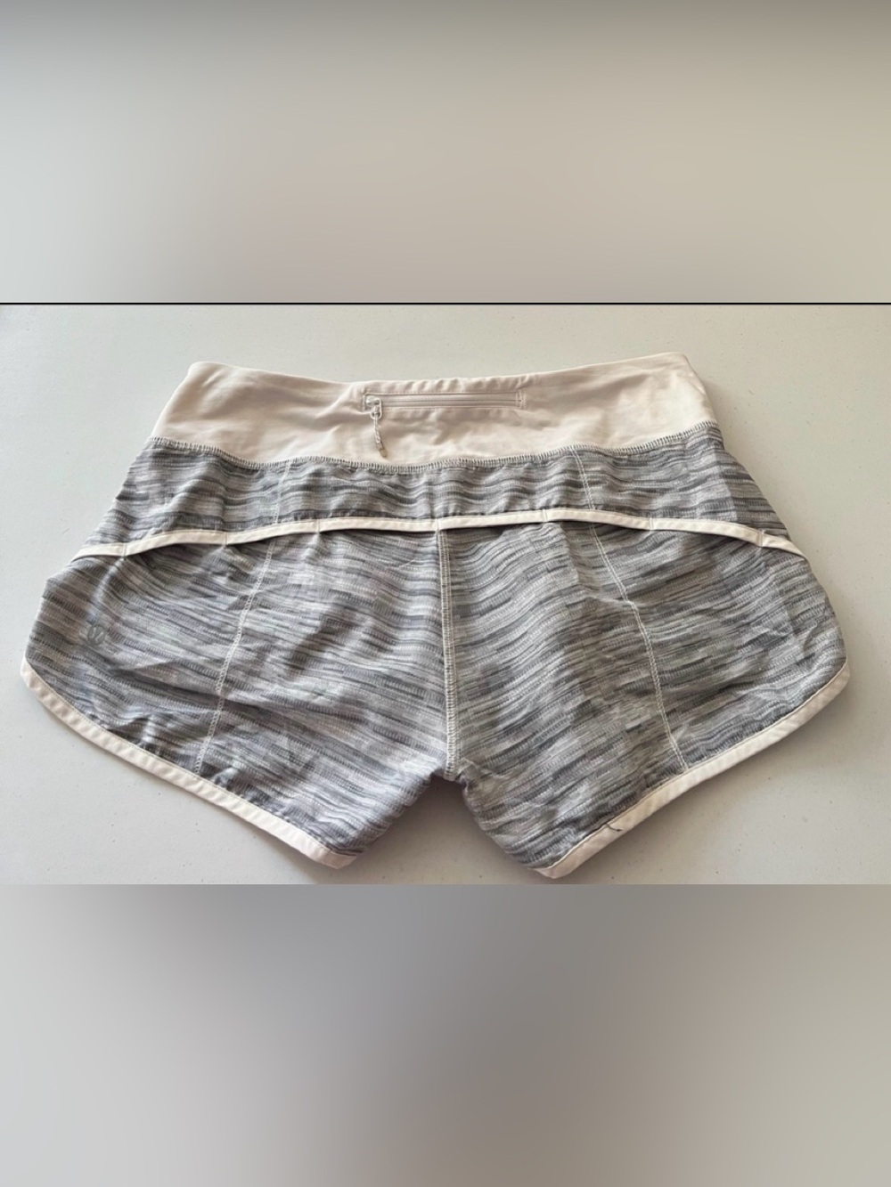 lululemon athletica Gray and Cream Athletic Shorts